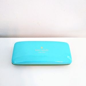 🌿 Kate Spade Blue & Green Hard Shell Glasses Case